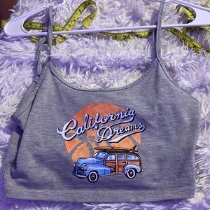 SHEIN California Dream spaghetti strapped crop top